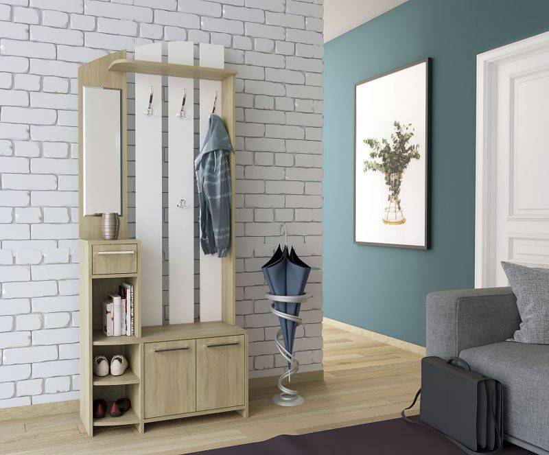 прихожая анжелика мдф белый/дуб сонома светлый в Нижневартовске