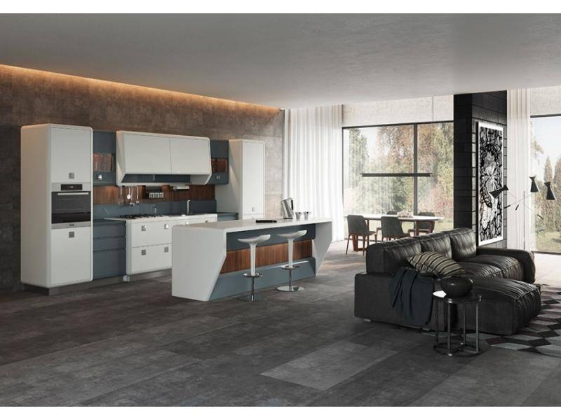 современная кухня из шпона айкон в Нижневартовске