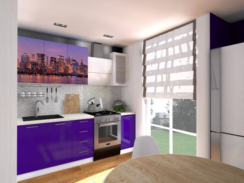 кухня в фиолетовом цвете город в Нижневартовске