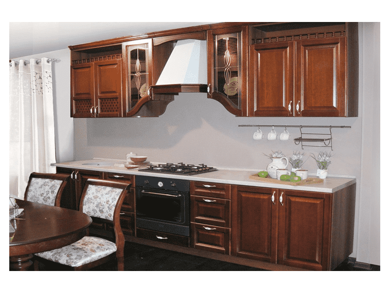 кухня гретта выполнена из массива ясеня в Нижневартовске