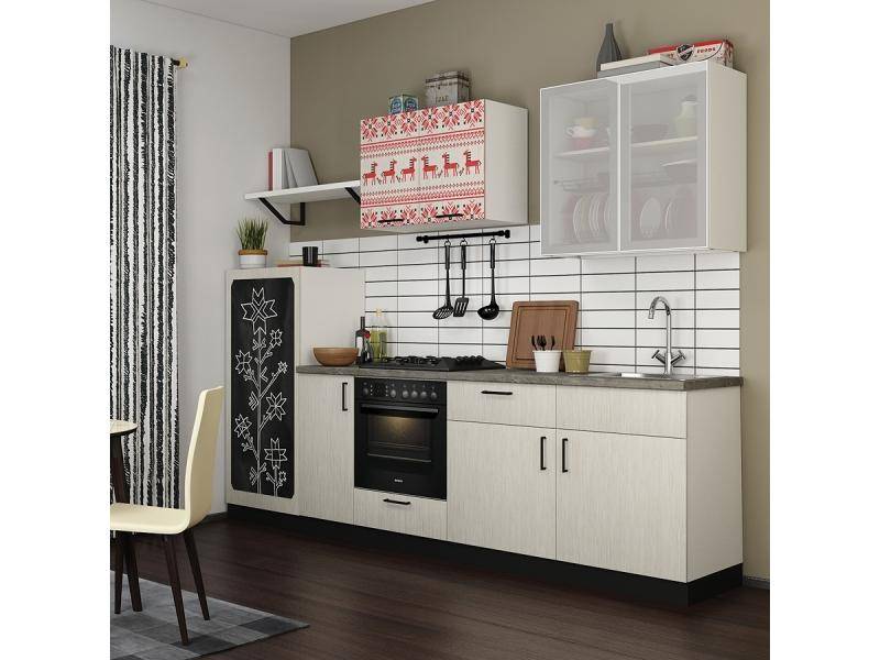 белый кухонный гарнитур с фотопечатью вест в Нижневартовске