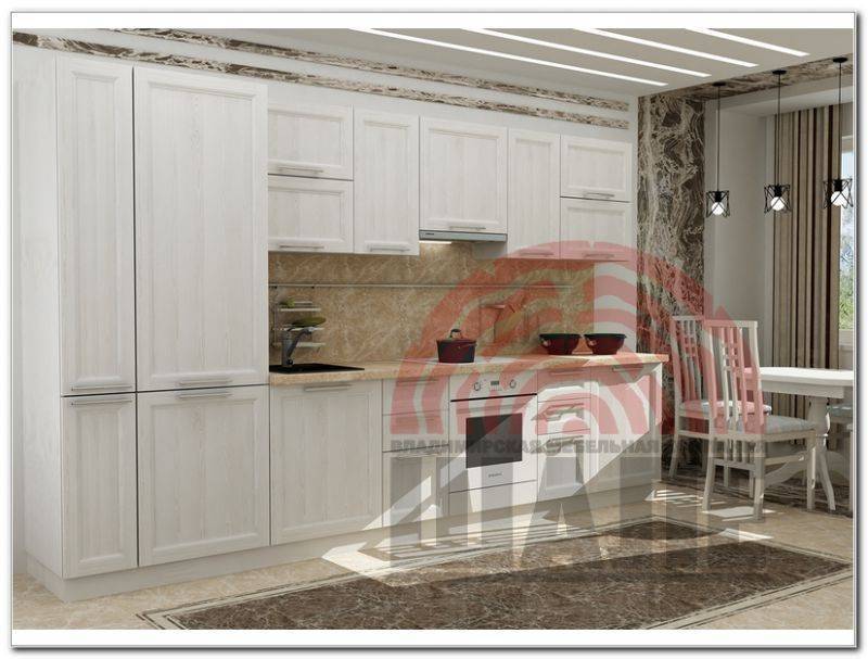 прямая белая кухня вита-кембридж в Нижневартовске