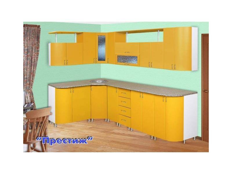 желтая угловая кухня престиж в Нижневартовске