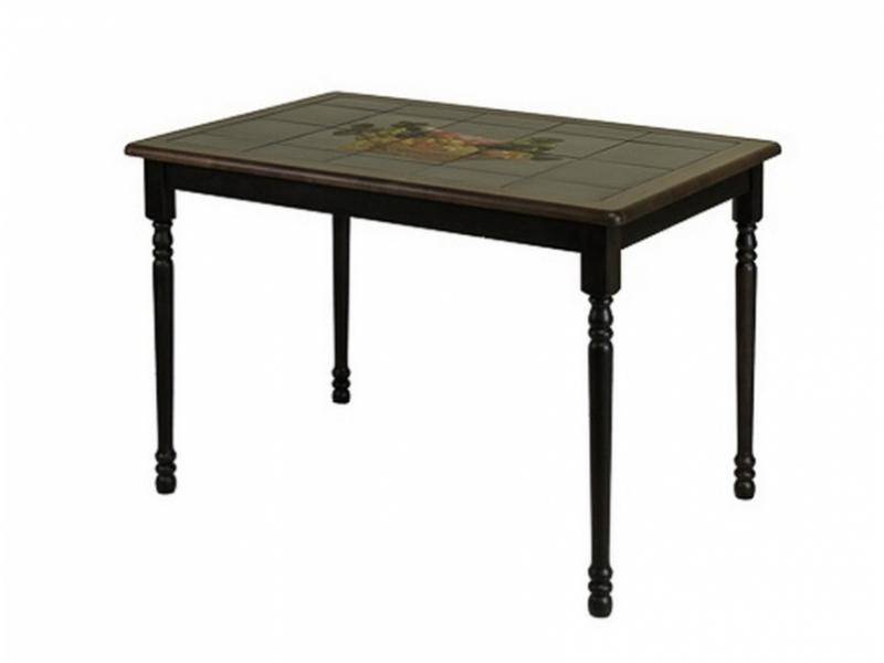 стол обеденный с черной плиткой 3654t в Нижневартовске