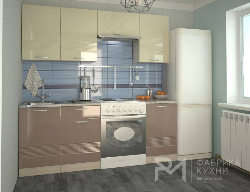 прямая кухня волна ваниль капучино в Нижневартовске