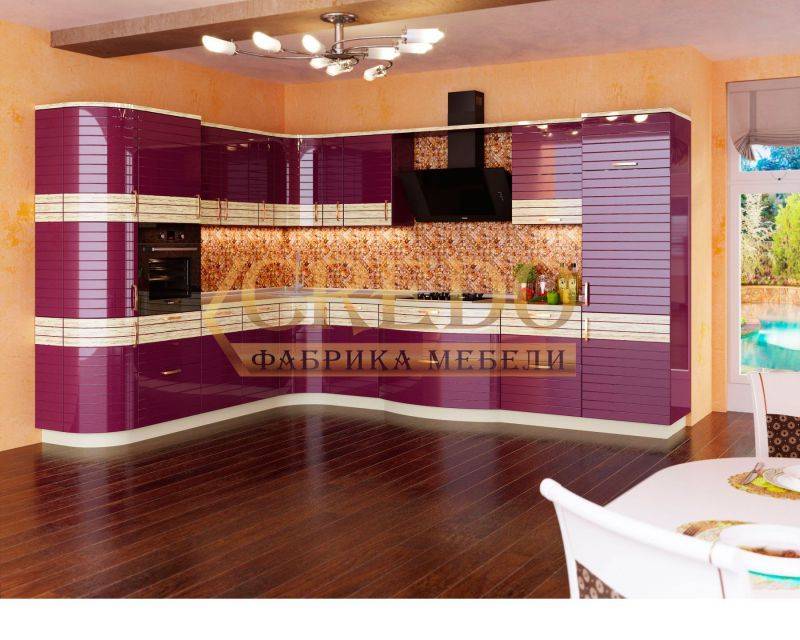 кухня эмаль со шпоном в Нижневартовске