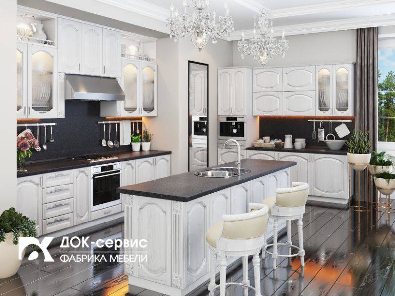 кухня угловая из массива с патиной в Нижневартовске