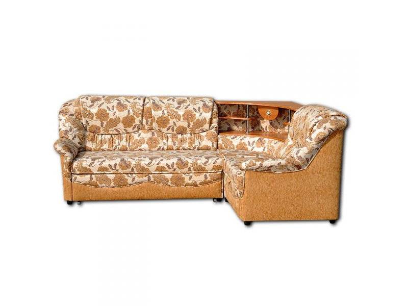 угловой диван агат с полкой и светильником в Нижневартовске