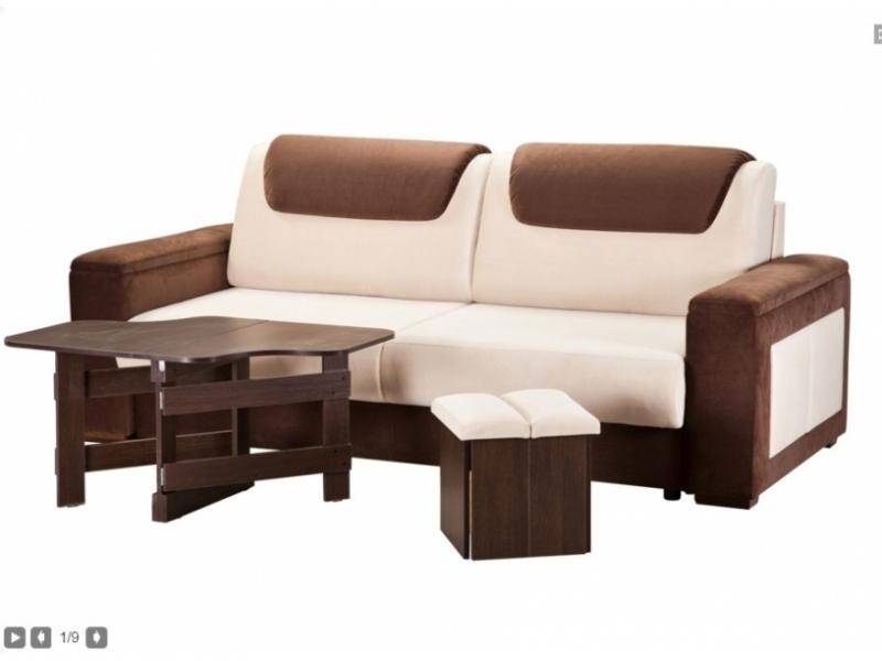 большой диван со столом и пуфом рэтчет в Нижневартовске