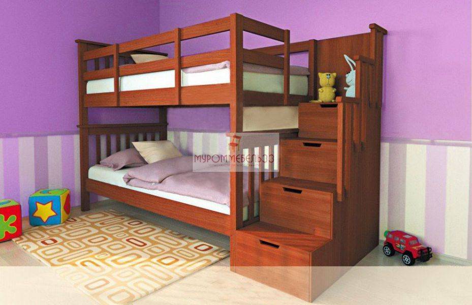 кровать двухъярусная сиена с лестницей в Нижневартовске