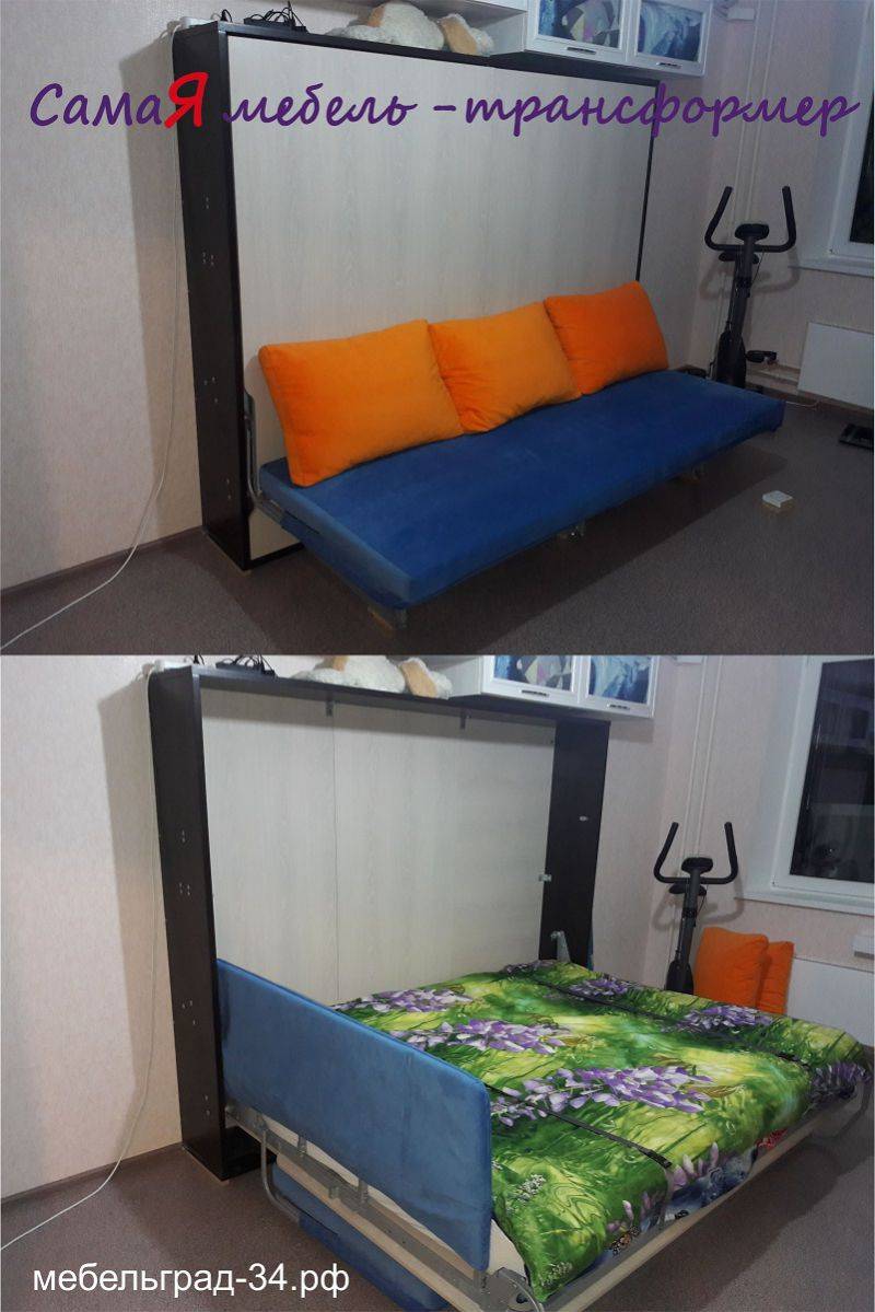 откидная шкаф кровать амалия new с диваном в Нижневартовске