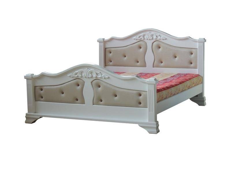 кровать с мягкой спинкой экстра с белой спинкой в Нижневартовске