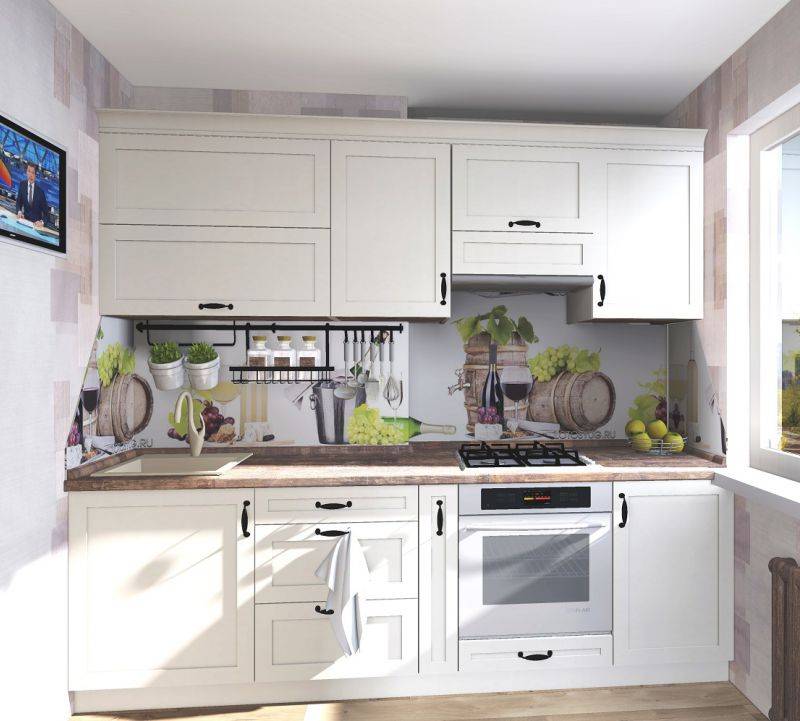 небольшая прямая кухня в Нижневартовске