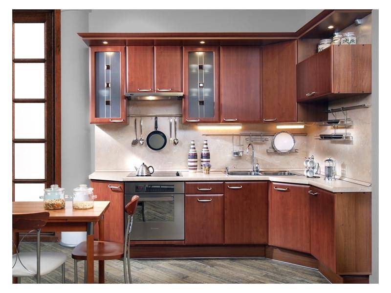 угловая кухня анастасия в коричневом цвете в Нижневартовске