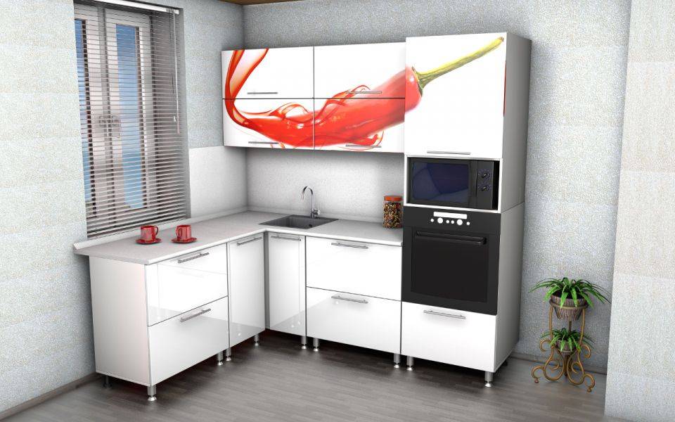 кухня с фотопечатью перец в Нижневартовске