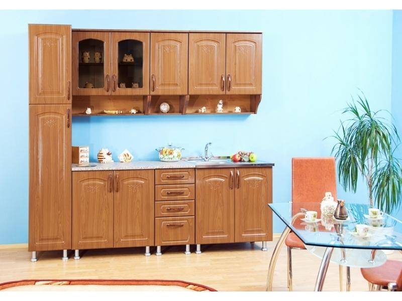 кухня прямая вета-11 орех в лаке в Нижневартовске