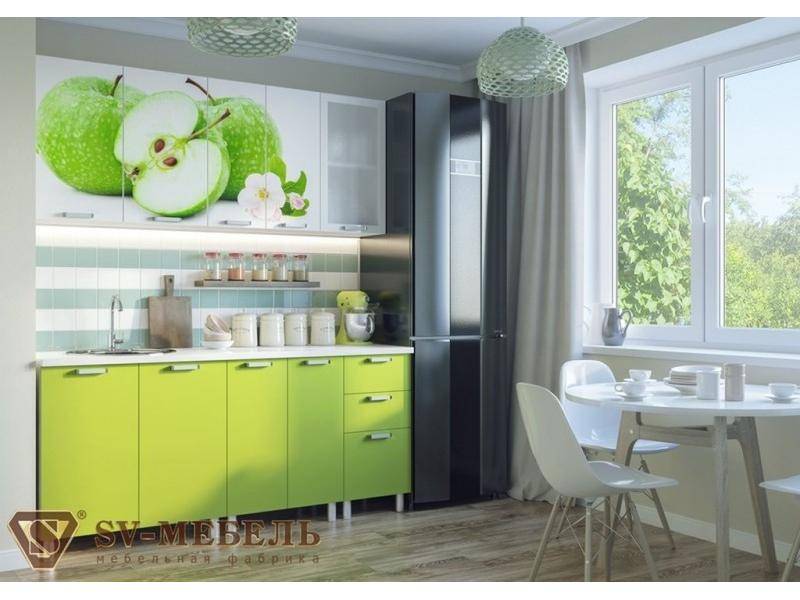 кухня с фотопечатью яблоки в Нижневартовске