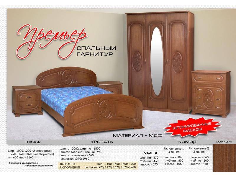 спальный гарнитур премьер в Нижневартовске