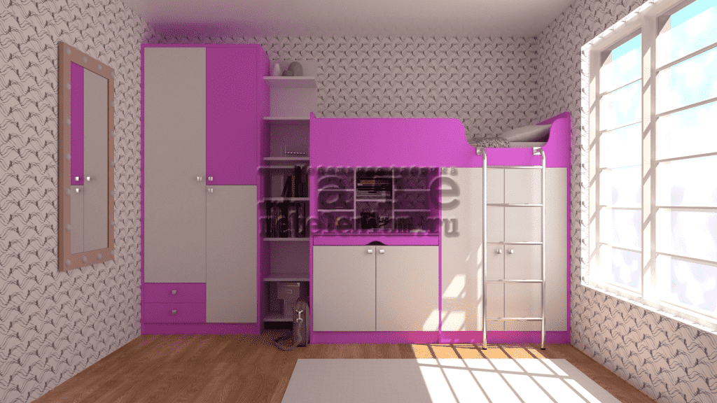 розовая мебель в детскую моана в Нижневартовске