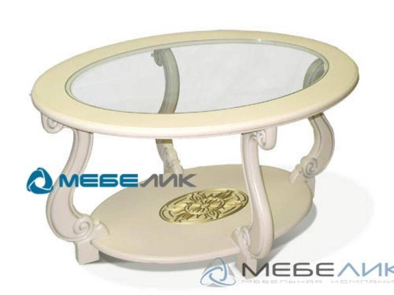 стол журнальный овация (с) слоновая кость/золото в Нижневартовске