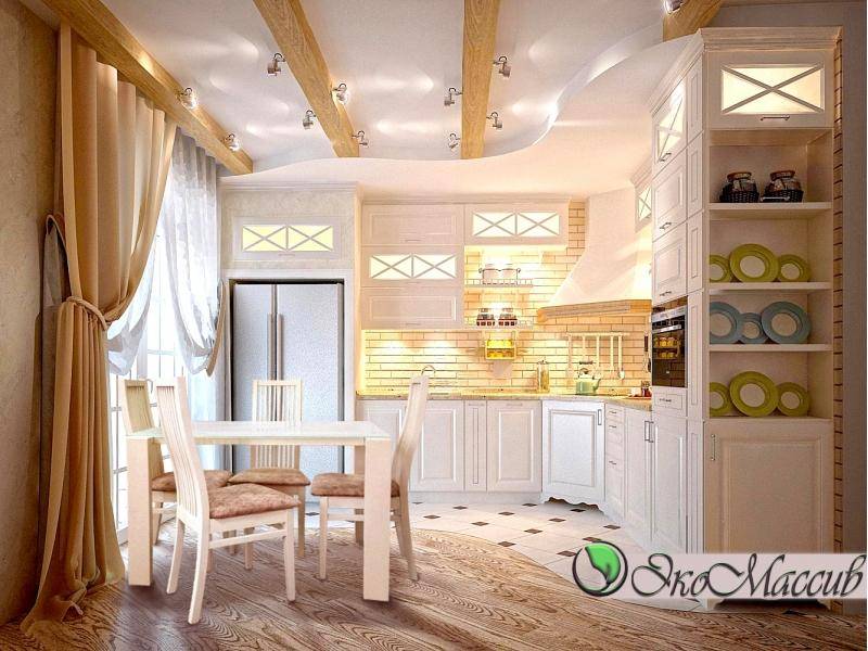 обеденная зона в классическом интерьере кухни в Нижневартовске