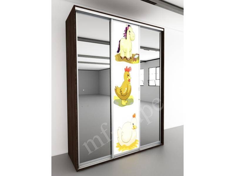 шкаф-купе зоопарк-3 сзеркалом в Нижневартовске