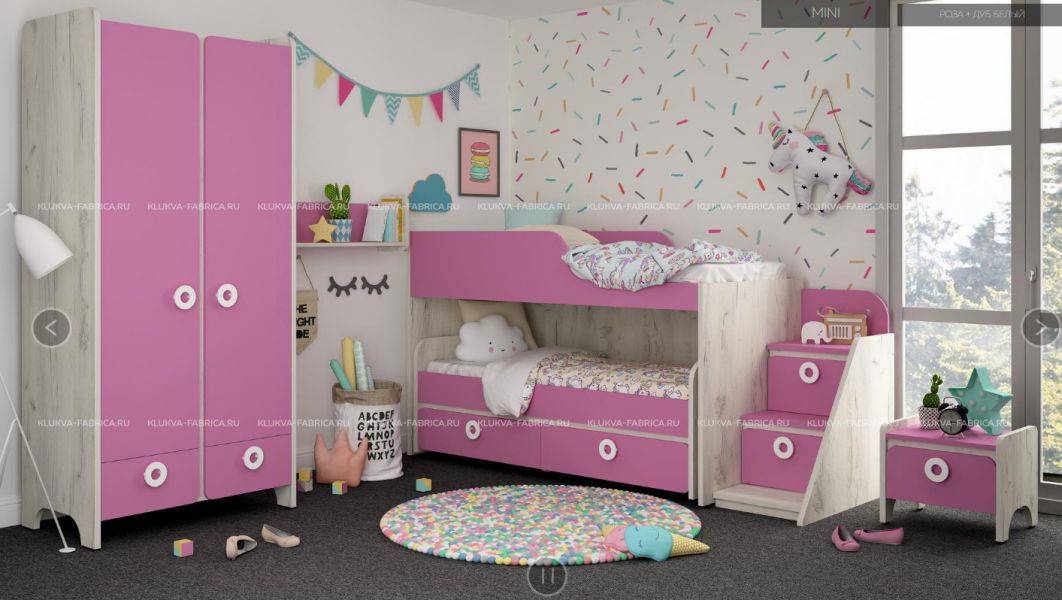 детская mini роза/дуб белый в Нижневартовске