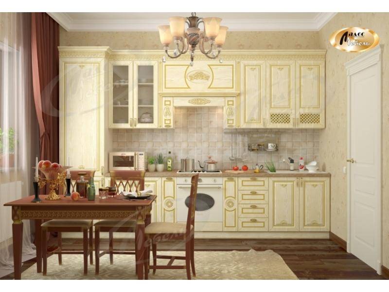 кухня прямая в цвете слоновая кость фрейя в Нижневартовске