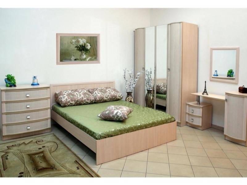 модульная мебель для спальни соната цвет дуб молочный в Нижневартовске