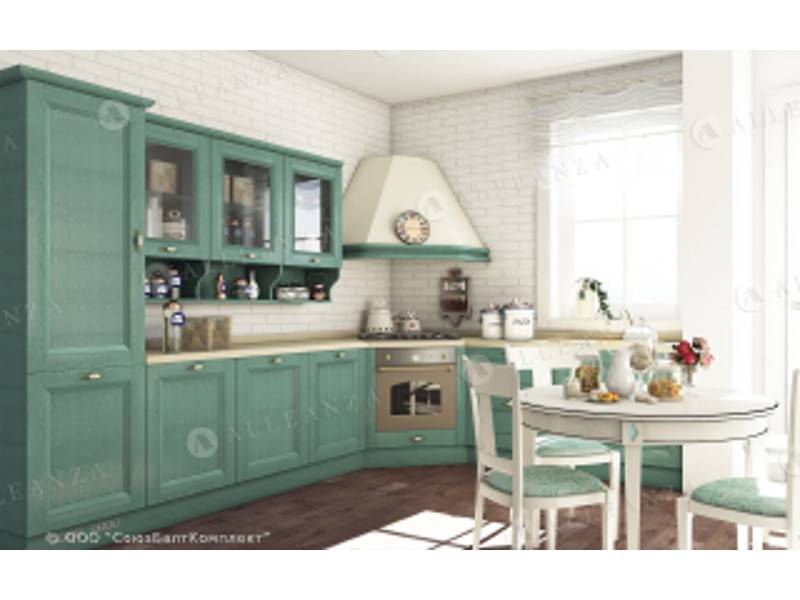 кухня угловая гиове бирюза в Нижневартовске