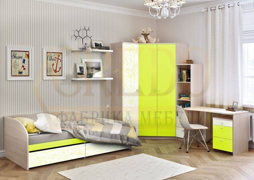детская лайм с угловым шкафом в Нижневартовске