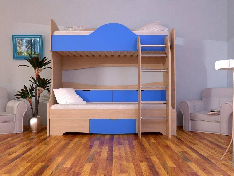 кровать 2-х ярусная с прикроватным блоком в Нижневартовске