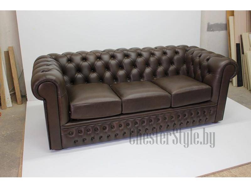 кожаный трехместный диван chester в Нижневартовске