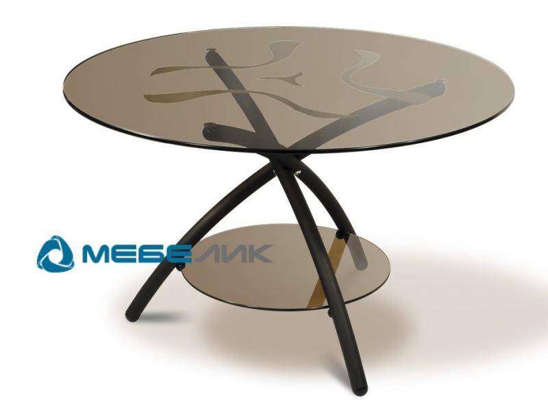 стол журнальный дуэт 3 черный/тонированное в Нижневартовске