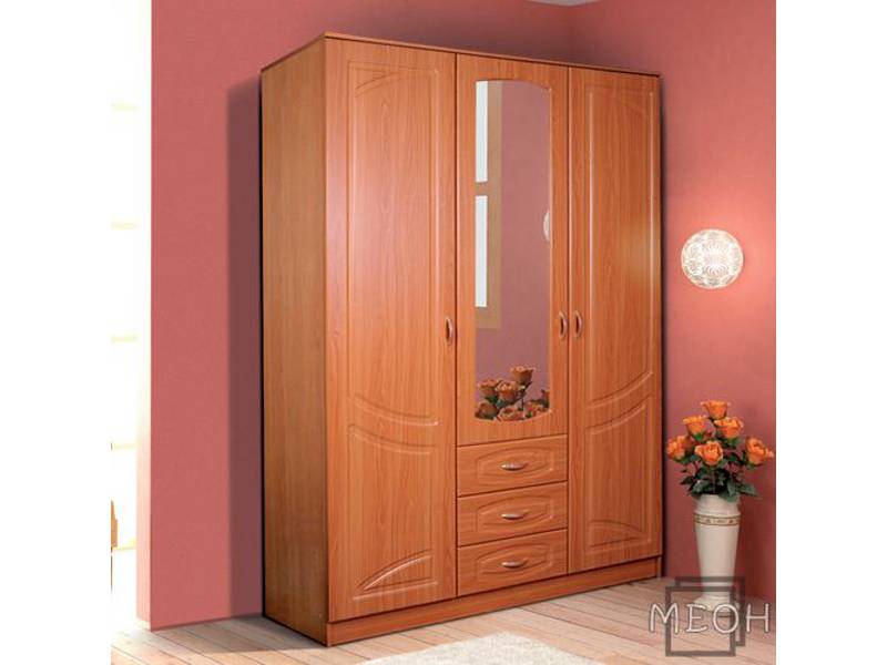 шкаф «александра-4» 3-х дверный с ящиками в Нижневартовске