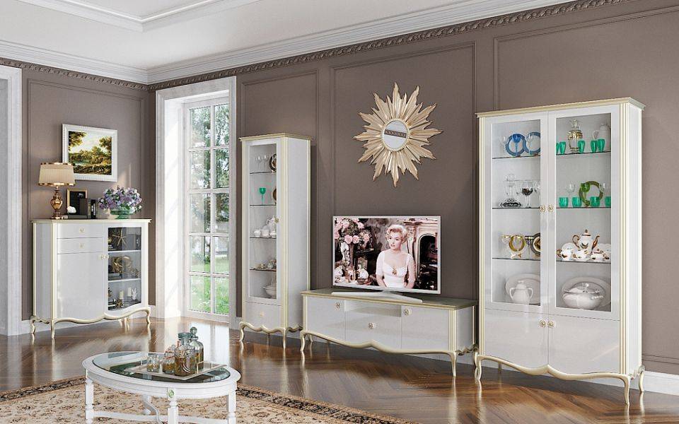 гостиная венеция, цвет белый-белое золото в Нижневартовске