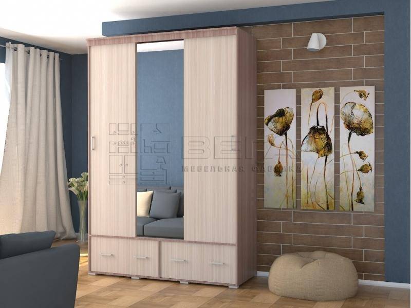 шкаф-купе 3-х створчатый клио 3 в Нижневартовске