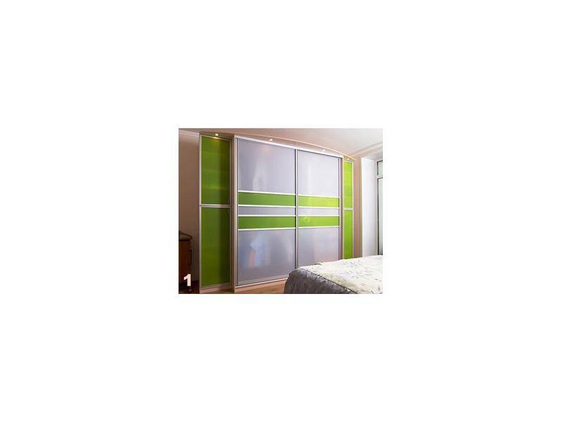 шкаф-купе с зелеными вставками в Нижневартовске