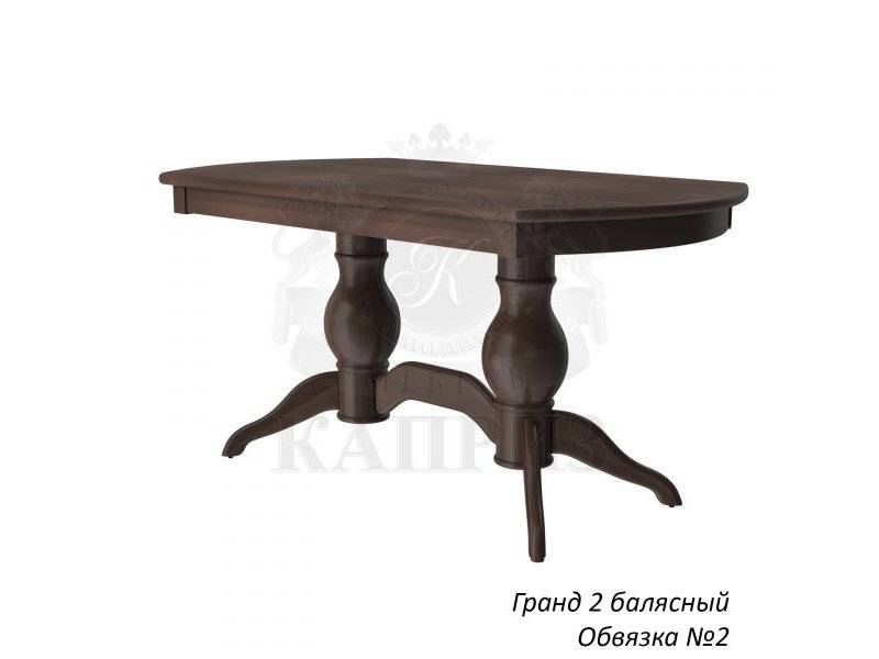 обеденный стол из массива гранд 2 балясный в Нижневартовске
