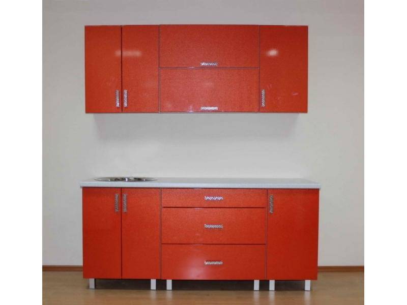 кухонный гарнитур прямой оранж мдф в Нижневартовске