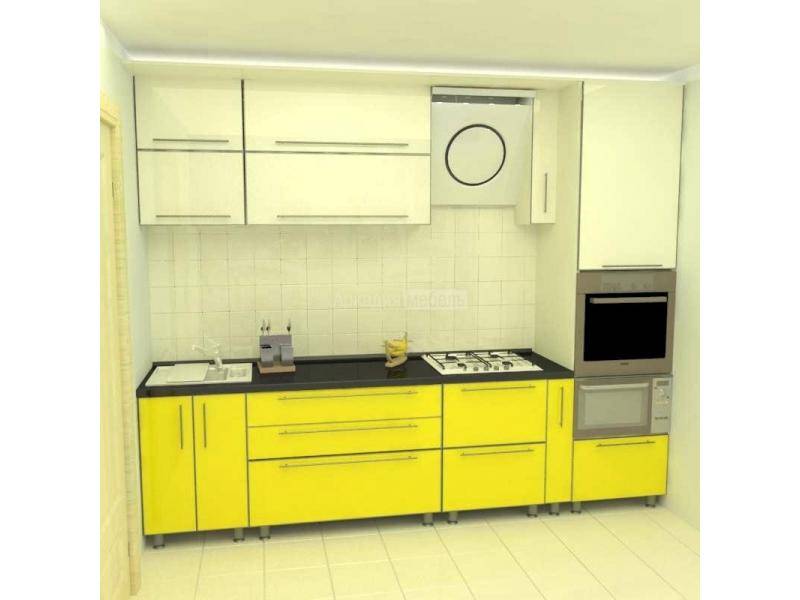 яркая прямая кухня из пластика энергия 6 в Нижневартовске