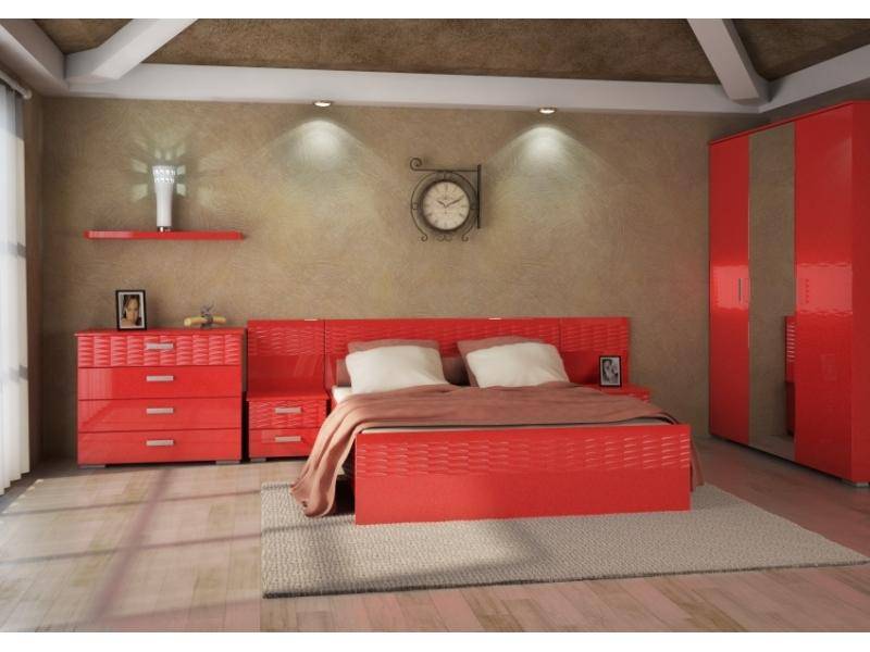 спальный гарнитур волна красная в Нижневартовске