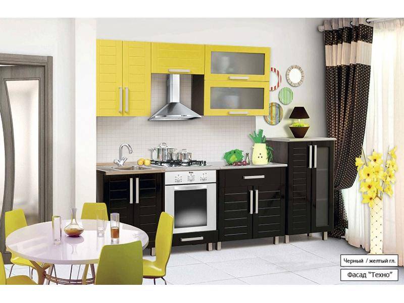 кухня прямая ника 1 (фасад техно) в Нижневартовске