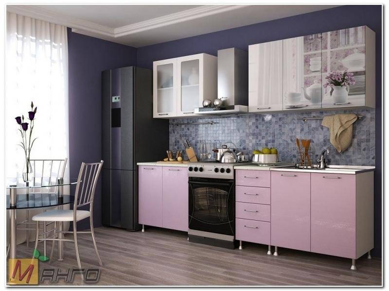 кухня прямая утро-2 с фотопечатью в Нижневартовске