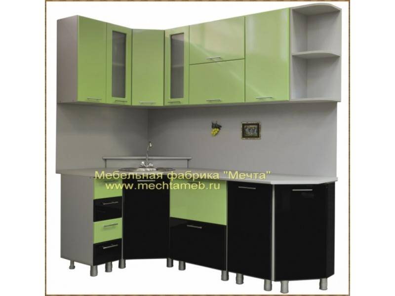 кухонный гарнитур угловой лайм в Нижневартовске