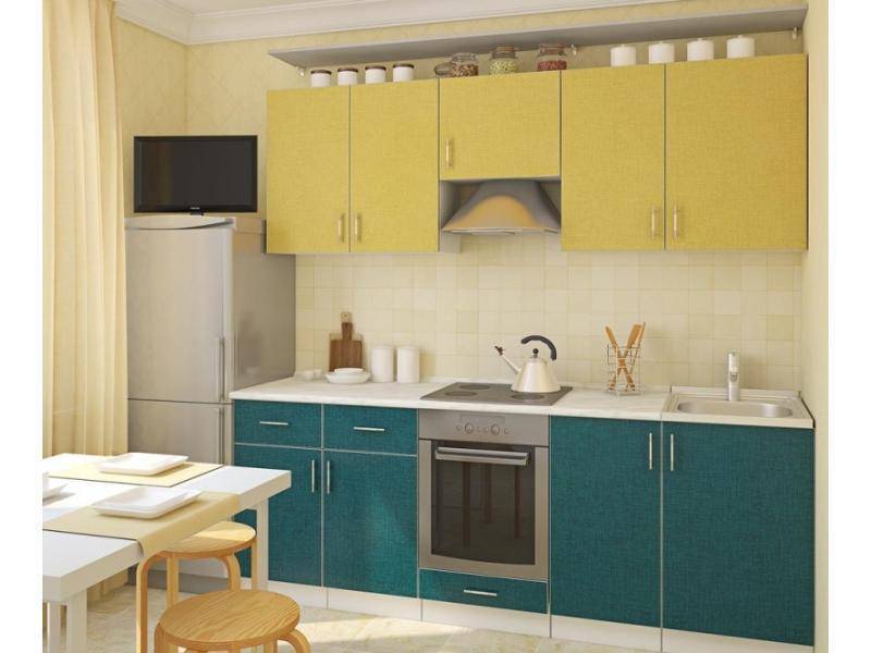 кухонный гарнитур лён-бирюза в Нижневартовске