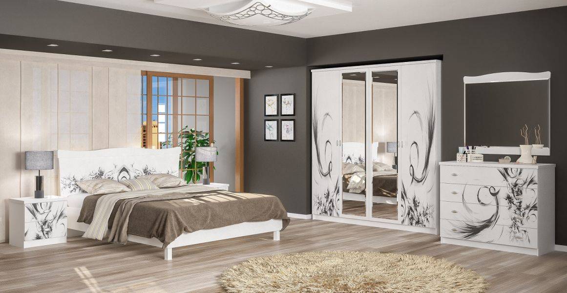 спальный гарнитур ева белая в Нижневартовске