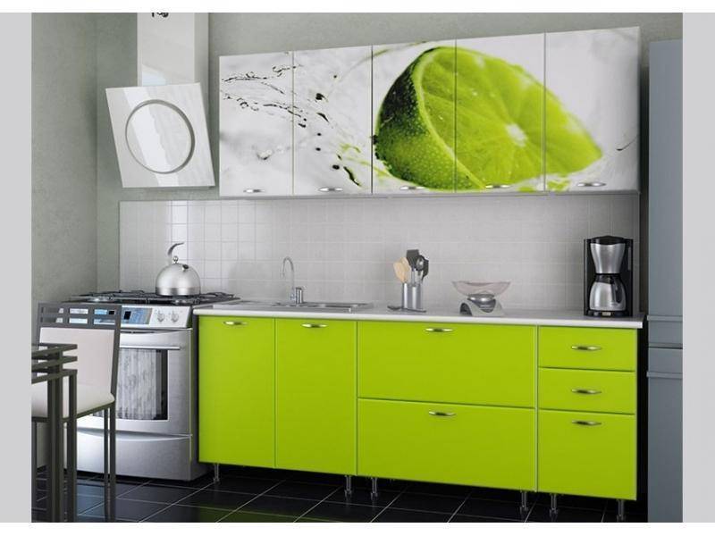 зеленый кухонный гарнитур лайм в Нижневартовске