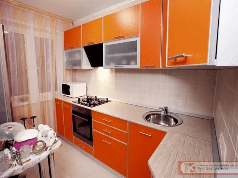 кухня модерн оранжевая в Нижневартовске
