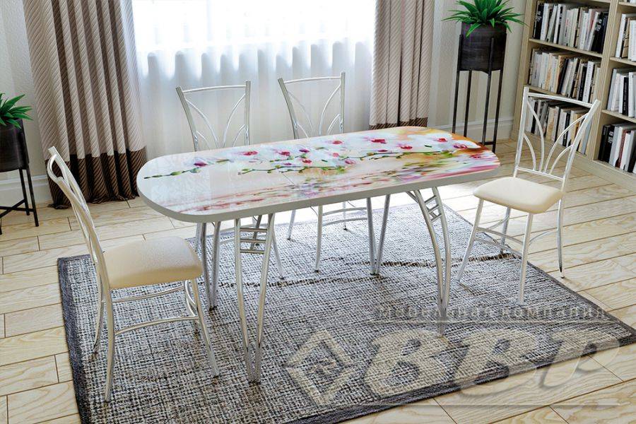 стол раздвижной стеклянный с фотопечатью в Нижневартовске